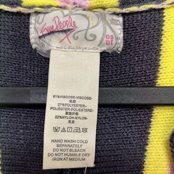 Free People All I Need Striped Hooded Kimono Poncho - Picture 12 of 13